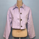 ASOS Design Light Purple Cropped Jean Jacket Size 0 NWOT Photo 0