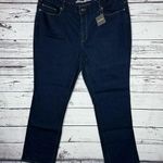 Eddie Bauer NWT 24W Blue Denim StayShape Slimming Curvy Fit Straight Leg Jeans Photo 0