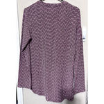 Yak & Yeti Women's Long Sleeve Pullover Top Tunic Shirt soft knit Nepal Size L Purple Size L Photo 4