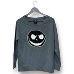 Disney NWT Jack Skellington Sequin Light Sweatshirt Size L Gray Halloween Theme Photo 1