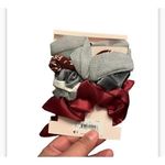 SO ® Burgundy & Gray Scrunchie Set Photo 2