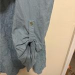 Soft Surroundings  Blue Embroidered V-neck Tunic 3/4 sleeve Photo 1