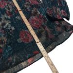 Soft Surroundings  Hunter Green Metallic Floral Blouse NWT Women’s M Photo 6