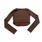 PROMISE cropped brown square neck sweater Photo 4