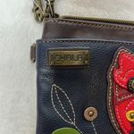 NWOT Chala Blue and Red Crossbody Bag with Cardinal Embroidery Photo 1