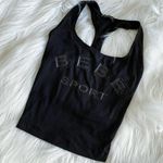 Bebe NBW Embellished Black Cropped Sports Tank Photo 0