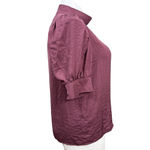 Calvin Klein Jeans Plum Puff Sleeve Button Down Shirt L NWT Size L Photo 3