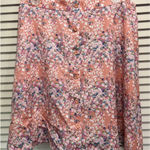 MODBE Floral Peach/White Chiffon Short Skirt Ruffle A Photo 0