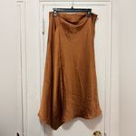 Reiss Aspen Satin Slip Skirt in Cinnamon Brown Size 10 Photo 5