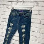 Bamboo  Jeans Skinny High Rise Jeans Distressed Stretch Medium Wash Women’s 11/26 Photo 6