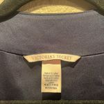 Victoria's Secret Victoria’s Secret Satin-Like Navy Blue Pink Trim Jacket Style Robe Size Medium Photo 3