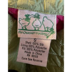 Quacker Factory  Small Green Pink Quilted 100% Silk Jacket‎ Coat Full Zip NEW Photo 6