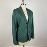 Neill Katter Unstructured Green Patterned Blazer Size 12 Photo 3