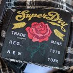 Superdry Maya Supersize Shirt Black White Check Photo 9