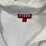 STAUD Clea White Collared Midi Shirt Dress Minimalist Chic Resort Wear Small Size 2 Photo 3