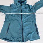 LL‎ Bean Teal Fleece Hoodie Jacket Full Zip Pockets Size MEDIUM Purple Photo 5