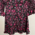 Urban Outfitters Laura Ashley Maisy Mock Neck Mini Dress Floral Shirred Black UO Photo 13