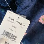 Free People  Womens Be My Baby Navy Blue Velvet Mini Button Back Dress Size 2/XS Photo 14