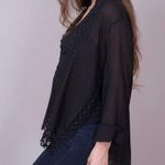 Lovestitch  Women’s The Eyelet Tunic    lightweight sheer blouse 100% cotton SZ M Photo 3