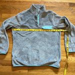 Jachs Jach’s Women’s Small Gray Teal Button Long Sleeve Textured Pullover Sweater Photo 1