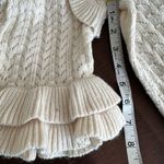 HAPPY X NATURE RUFFLE IVORY WHITE SWEATER DRESS L Size L Photo 7