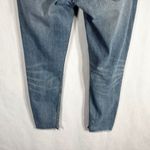 Free People Size 26 Jeans Skinny Cropped Distressed Low Rise Blue Denim 812 Photo 5