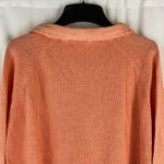 NEW PBJ Blues Orange Acid Wash Denim Collar Button Front Tunic Sweater Size XL Photo 5