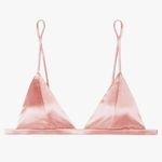 Triangle Bralette Soft Cup Wireless Bra NWOT Pink Photo 8