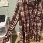 Loft Oversized Plaid Tunic Shirt Photo 2