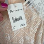 Doe & Rae Elegant Cream Lace Pleaded Dress Size Small Photo 8