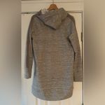 Athleta  Victory Sweatshirt Dress Small Grey Hoodie With Zippered‎ Pockets EUC Photo 2