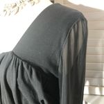 ASOS Design Black Mesh Long Sleeve Square Neck Top 22 Photo 7