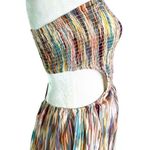 MISA Los Angeles MISA Myka Ikat Strapless Cutout Smocked Cotton Blend Dress Size S NWT Photo 7