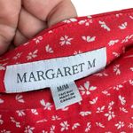 Margaret M Coral White Floral Pencil Skirt Medium Pink Photo 3