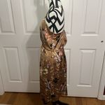 Reiss  Brown Paola Print Ruched Halter Sheath Dress Photo 3