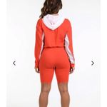 ALVY LUXE Romper Hooded Long Sleeve Orange/White Photo 1