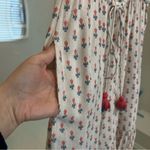 Global Desi Boho Vneck floral print jumpsuit, wide leg, sleeveless, sz XS Pink Photo 7