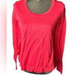 Stateside New  gathered hem long sleeve top shirt size XS Red Photo 0