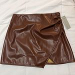 Lizard Thicket Leather Wrap Mini Skirt Photo 0