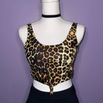 Zaful NEW  Leopard Print Scoop Neck Knotted Tankini Top Photo 6