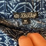 Bebop Blue Print Silky Elastic Waist Shorts Photo 1
