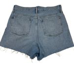 Madewell  The Mom Jean Short High Rise Distressed Light Denim Wash Size 31 Photo 1
