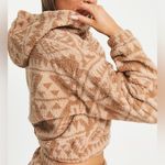 Gilly Hicks  Cropped Fleece Sherpa Hoodie Size XS in Praline Photo 2