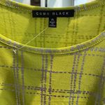 Como Black NWT  Lime Green & Silver Twist tie Bottom Blouse Photo 2