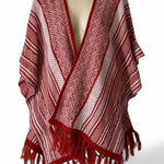 Entro Geometric‎ Pattern Fringe Poncho Photo 0