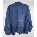 Talbots  Safari Hemp Blend Denim Jacket Front 4 Pockets Women's Blue Wash XLP Photo 10