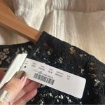 J.Crew Pleated Lace Ruffle Top Blouse Satin Black Romantic Coquette NWT 2 Tall Photo 6