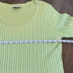 Ann Taylor LOFT sweater lime green 3/4 sleeve 100% Cotton women’s size L Photo 10