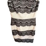 Jax black and cream banded tank dress with black lace detail size 6 Photo 2