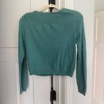 Boden Green cardigan crop neck sweater long sleeve Size 6 Photo 3